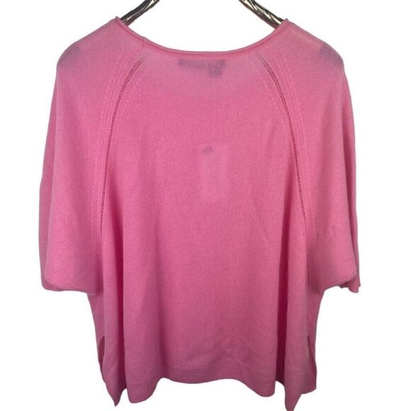 NWT 360 Cashmere Barbie Pink Oversized 100% Cashmere Sweater Size S - Picture 2 of 8